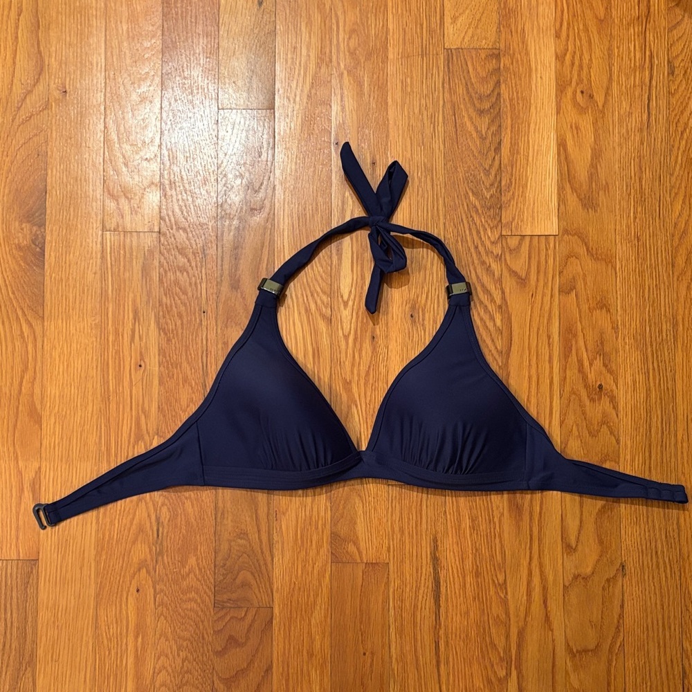 Lole Navy Halter Bikini Top Size Small Like New
